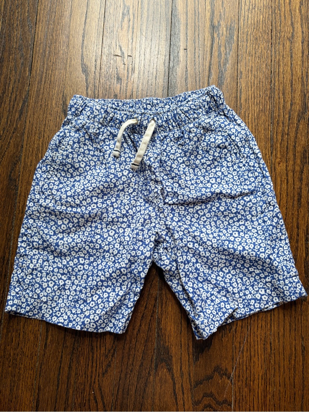 J. Crew Blue & White Floral Drawstring Boys Shorts